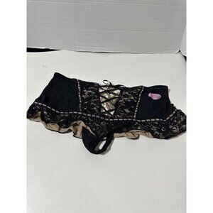 Basic Universal Intimates Mini Lace Skirt with Thong size XL NWT